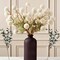 22" Long Stems Artificial Wax Flowers – Silk Floral Stems for Vase Arrangements and Table Centerpieces